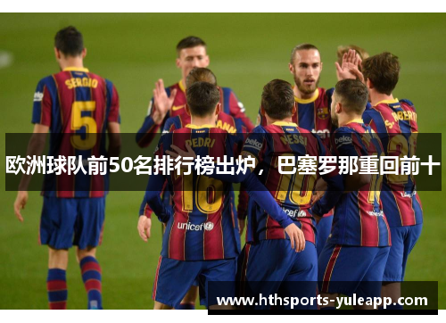 欧洲球队前50名排行榜出炉，巴塞罗那重回前十